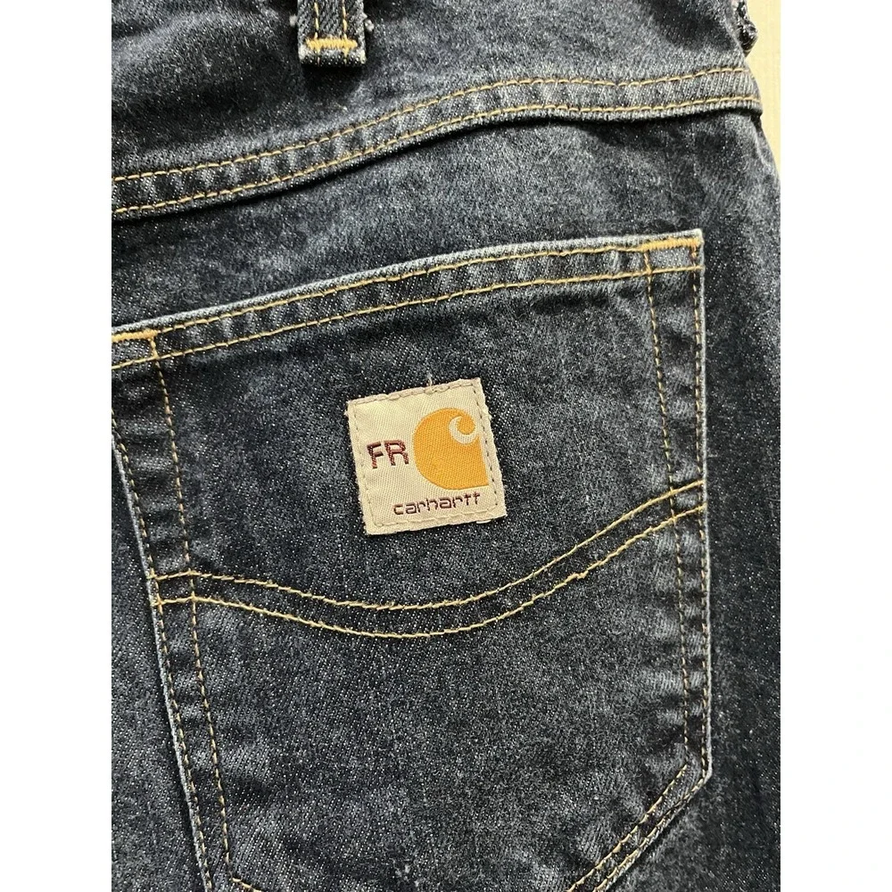 Carhartt FR Relaxed Flame Resistant Jeans Mens 34x32 Blue Dark Wash Denim 280-83